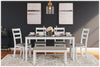 Stonehollow Dining Table and 4 Chairs & Bench Set 