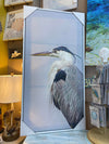 Tall Framed Great Blue Heron Canvas