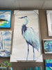 Tall Framed Great Blue Heron Canvas