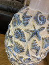New Coastal Finds Ceramic White & Blue Table Lamp - PG