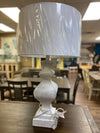 New White Rustic Table Lamp