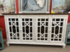New White Ornate 4 Door Console Cabinet