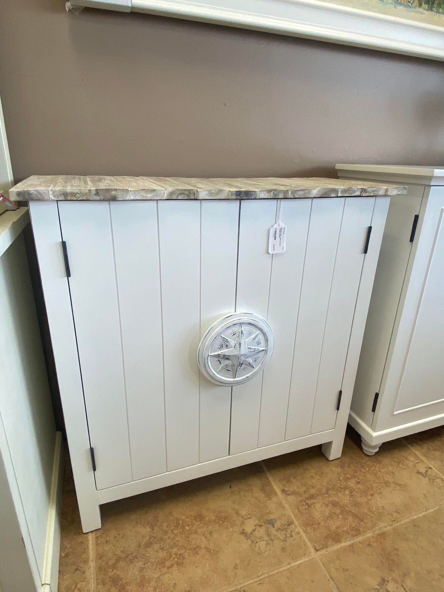 New Coastal Compass Credenza Console