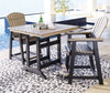New Fairen Trail Outdoor Counter Height Dining Table and 4 Barstools Patio Lanai Set