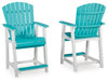 Ashley Poly 5PC High Top Eisley Teal and Blue Dining Set