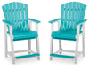 Ashley Poly 5PC High Top Eisley Teal and Blue Dining Set
