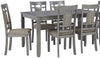 New 6PC Jayemyer 7-Pieces Charcoal Gray Set Dining Set - PC