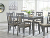 New 6PC Jayemyer 7-Pieces Charcoal Gray Set Dining Set - PC